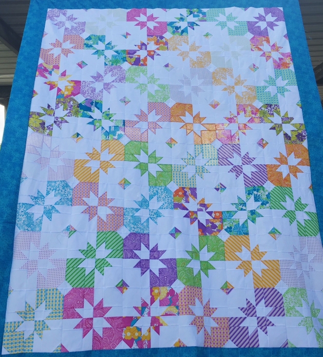 Disappearing Hour Glass Quilt top